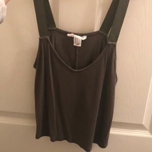 Army green tank top